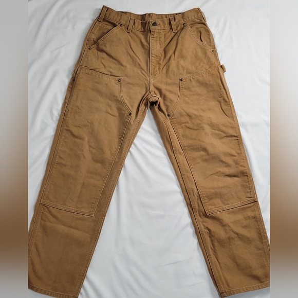 Carhartt Men's Tan Work Pants Size 34X32 - Picture 3 of 13